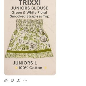 Trixxi Floral Green and White Kids Skirt